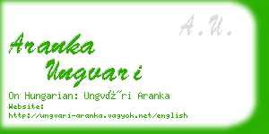 aranka ungvari business card